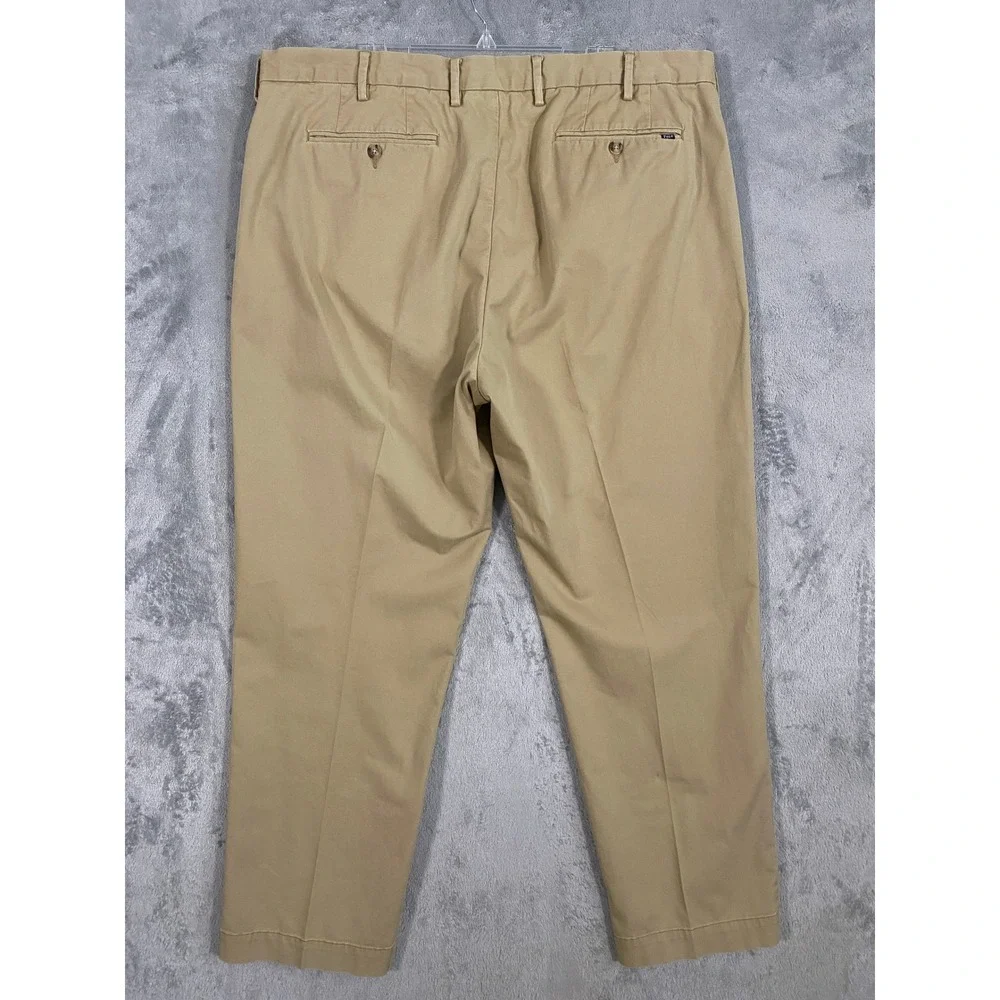 Polo Ralph Lauren Pants Sz 40/32 Tan Stretch Classic‎ Fit Chino Business Casual